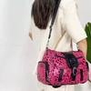 Vintage Leopard Schultertasche Damen Handtasche