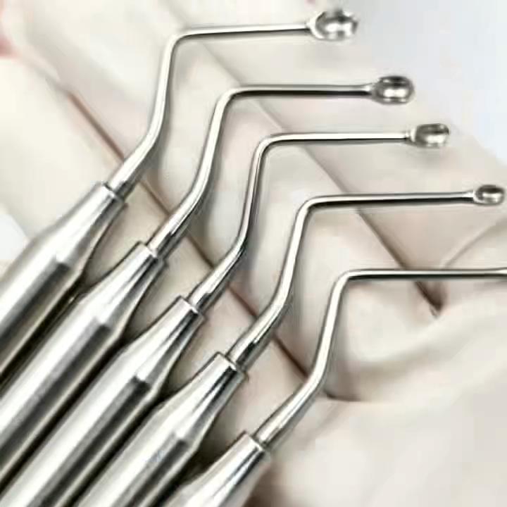 Dental Bone Curettes Spoon Pointed End Dental Surgical Implant Powder Spoon Graft Scoop Periodontal Cleaning Bone Fragment