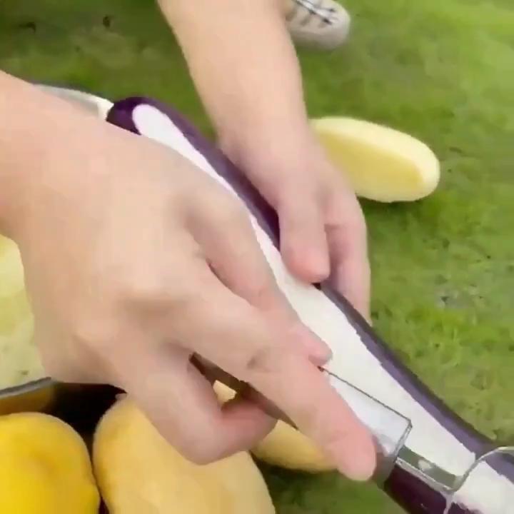 Mehrzweck Edelstahl Obst- & Gemüseschäler - Manueller Hobel, Reibe & Zerkleinerer Küchenhelfer Für Zuhause, Kochen im Wohnmobil und Studentenwohnheime