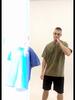 S-5XL 240gsm Cotton Retro T-shirt Drop-shoulder Sleeve Men Women Vintage Short-sleeve T Shirts Solid Color Hip Hop Loose Tees