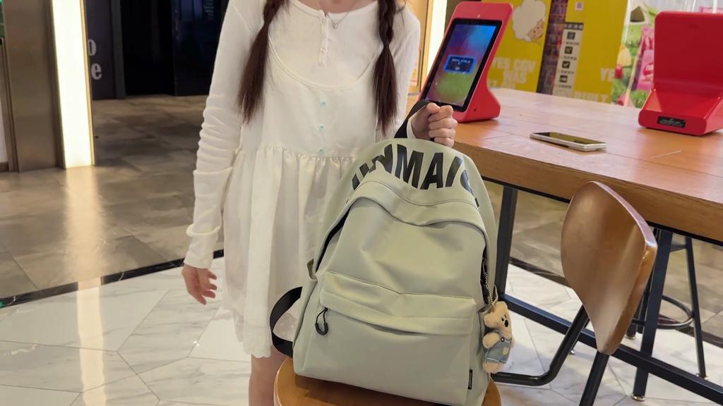 Large Capacity Letter Backpack Campus Schoolbag Student Backpack