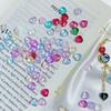 2000Pcs 8x8mm Antique Heart Shape Beads Crystal Glass Loose Beads For Jewelry Making DIY Bracelet Necklace Findings Accessories