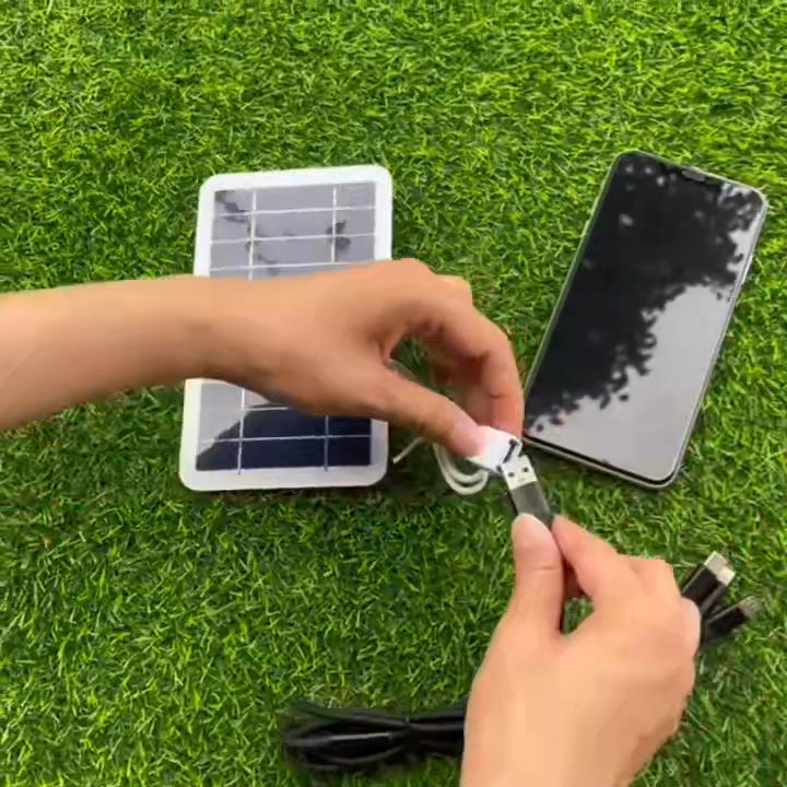[1/2/4PCS] 2W Solar Panel With USB IP65 Waterproof Outdoor Hiking And Camping Portable Battery Mobile Phone Charging Bank Charging Panel 5V