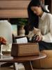 Multifunctional tissue box desktop home living room high-looking creative tissue box light luxury high-end coffee table storage box