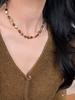 Vintage Hnědý Přírodní Kámen Tygří Oko Choker Náhrdelník Pro Ženy Nový Trendy Ručně Vyráběný Korálkový Řetízek Náhrdelník Šperk Dárek