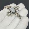 Rainbow Moonstone Natural Pendant, 925 Sterling Silver Pendant, Blue Fire Moonstone Jewelry Necklace Pendant, Valentine Gifts, Mother Gift