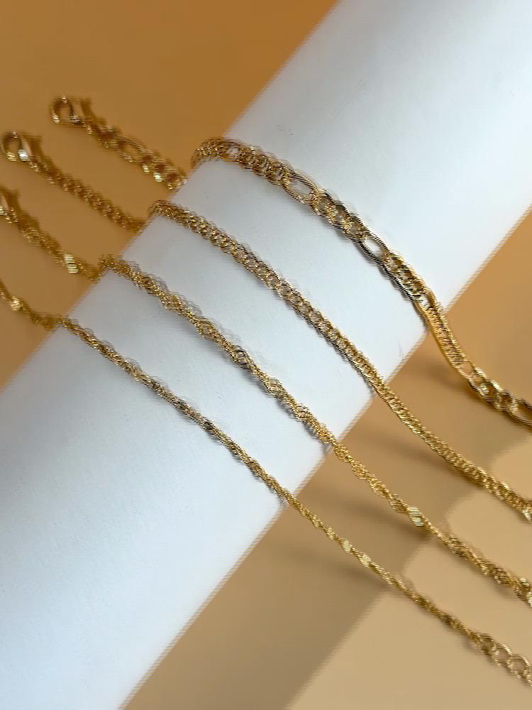 Simple Fashion Golden Silvery Multi-Layer Chain Anklet Set Jewelry for Women Girls Party Commute Bijoux