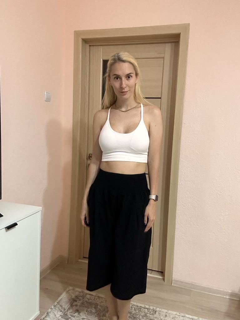 PrinStory Wijde Pijpen Broek voor Vrouwen Lichtgewicht Zomer Palazzo Broek Trekkoord Hoge Taille Casual Rechte Broek, Zwart, L