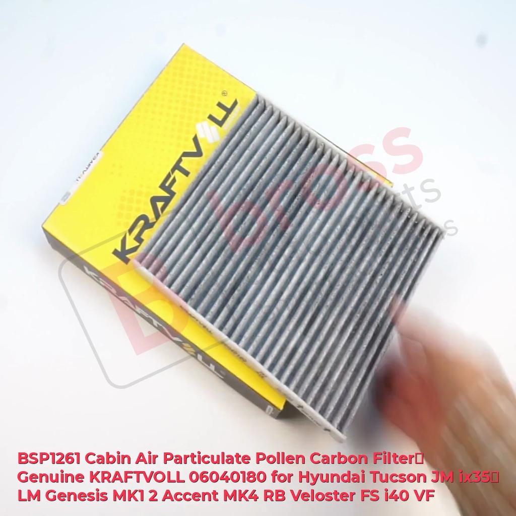 BSP1261 Cabin Air Particulate Pollen Carbon Filter KRAFTVOLL 06040180 for Hyundai Tucson JM ix35 LM Genesis MK1 2 Accent MK4 RB Veloster FS i40 VF