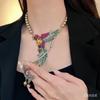 3 Pcs Colorful Birds Retro Necklace Earrings Sets Vintage Style Light Luxury Wedding Jewelry Christmas Gifts Wholesale