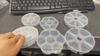 8 Grids Round Clear Plastic Storage Box Divider Container for Beads Jewelry DIY Crafts Nail Art