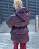 Winter Warm Burgundy Thicken Cotton Jacket Women Elegant Stand Collar Lace Up Pocket Zipper Coat Fashion Female Street Outerwear