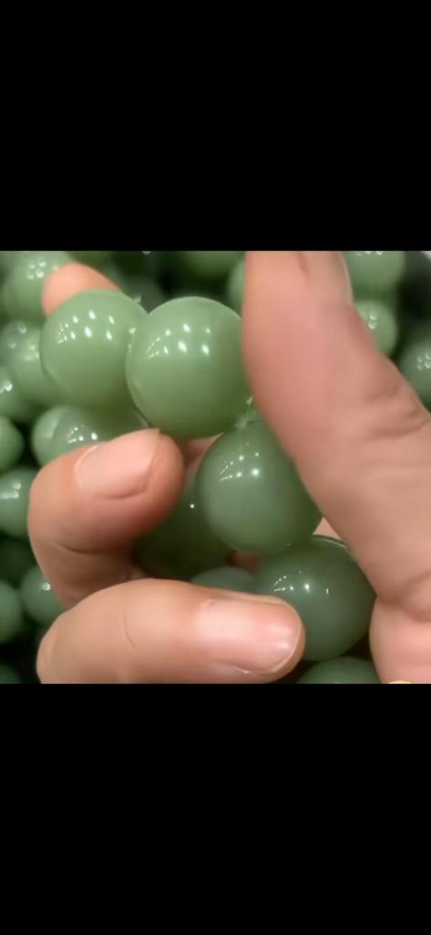 16MM Natural Light Green Hetian Jade Chalcedony Beaded Bracelet Unisex Women Chinese Gemstone Jewelry Gift