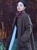 Johnature Women Vintage Winter Stand Long Sleeve Warm Button Chinese Style Coats Pockets Coats