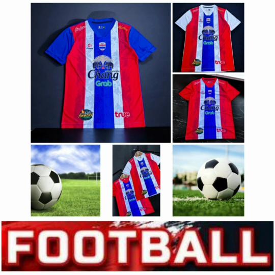 Thailand National Football Soccer Training JERSEY CHEER Fan Print Vintage Quick Dry V Neck Shirt Short Sleeve Uniform Elephant Logo Sport