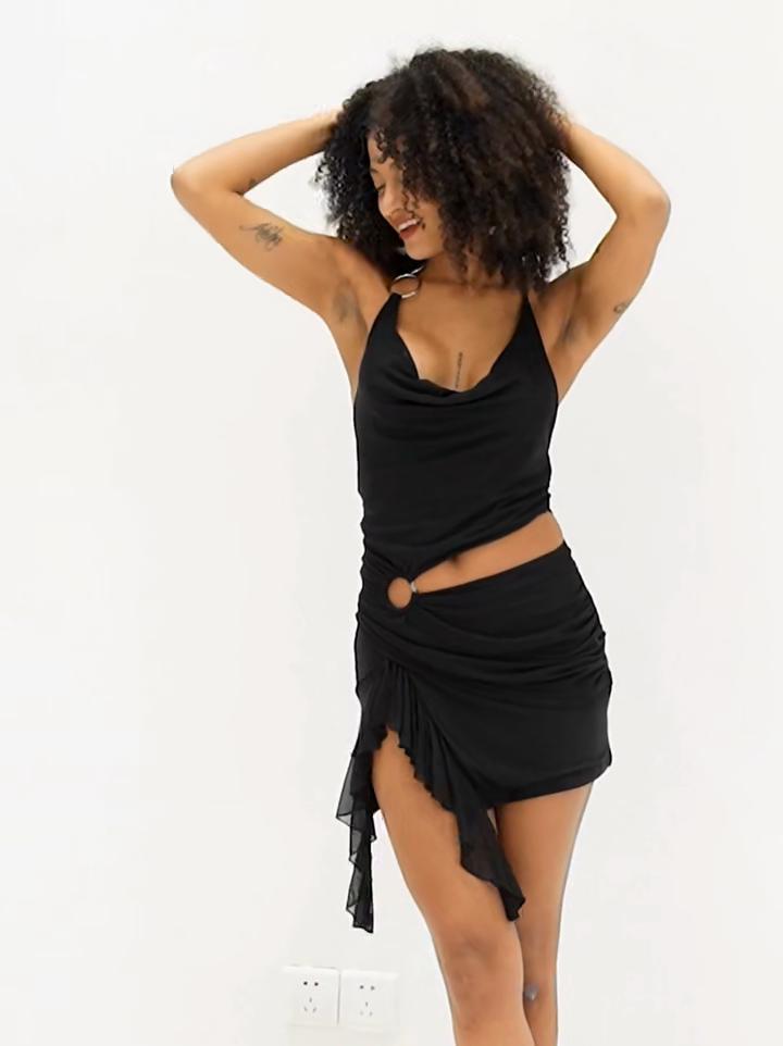 Fashion Women Summer Mini Beach Dress Sleeveless Backless Halter Neck Printed Dress for Beach Holiday Party Clubwear