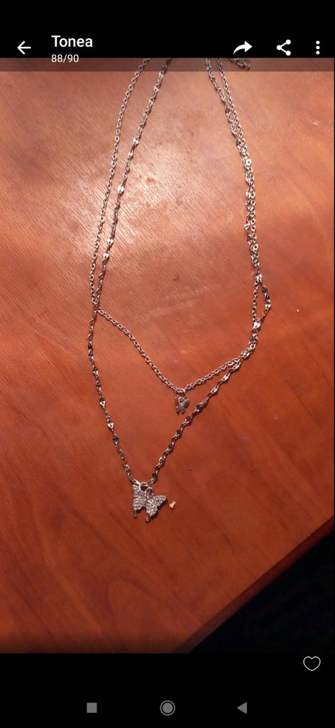 Collana A Doppio Strato Con Ciondolo Farfalla: Argento E Oro, Zirconi, Gioielli Eleganti Per Donna, Regalo