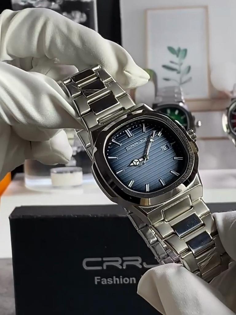 Luxury Man Wristwatch Business Stainless Steel Quartz Men Watch Waterproof Luminous Date Square Men's Watches Clock