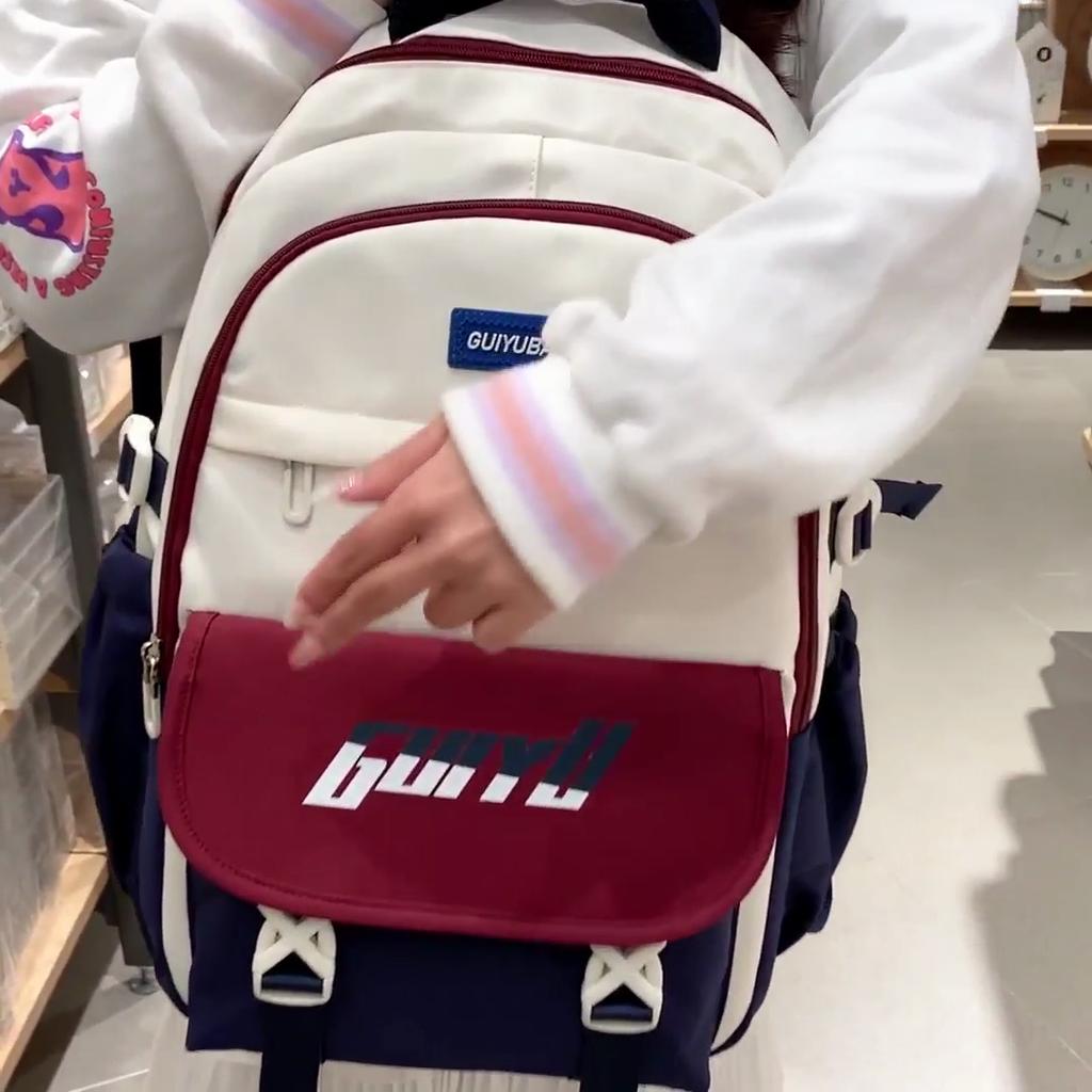 Large Capacity Backpack College Style Student Schoolbag Girls Travel Backpack