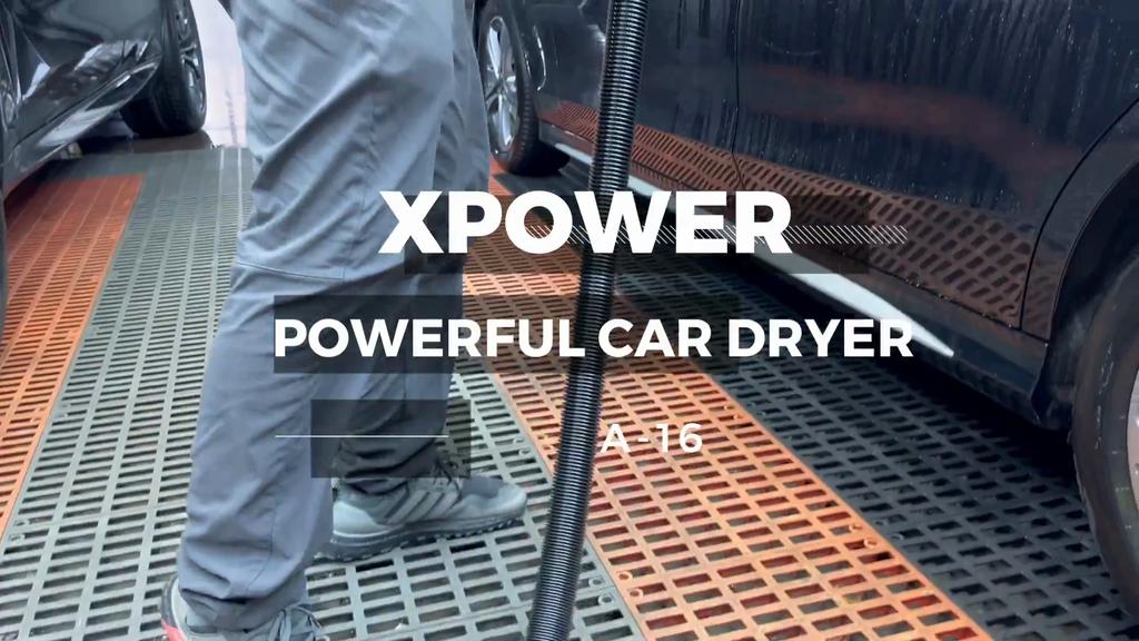 Asciugatore per Auto Spazzaneve XPOWER Asciugatore Professionale per Auto Blower con Base Mobile con ruote Asciugatura Rapida Strumenti per la Pulizia Asciugatore Rapido Portatile A-16