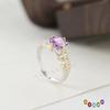 Natural Color Treasure Fashion Ring S925 Sterling Silver Adjustable Ring Women's New Niche High-end Design Jewelry Gift