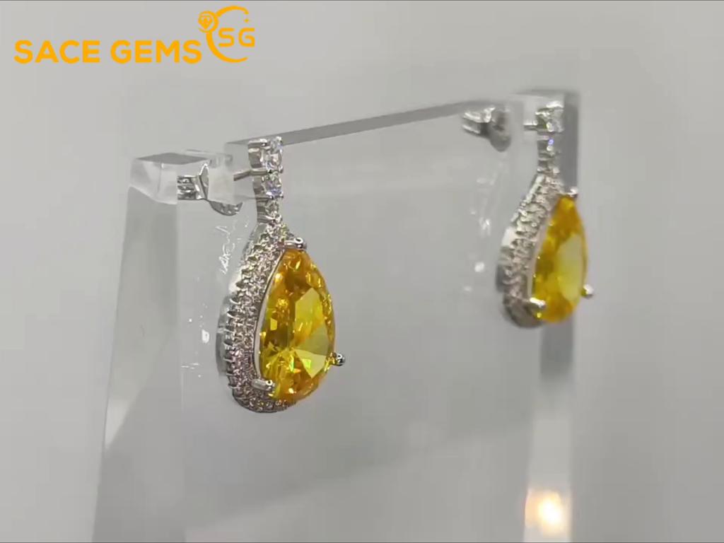 Sace Gems Classic Copper Alloy Zircon Earrings Ladies Jewelry Wedding Promise Party Gift