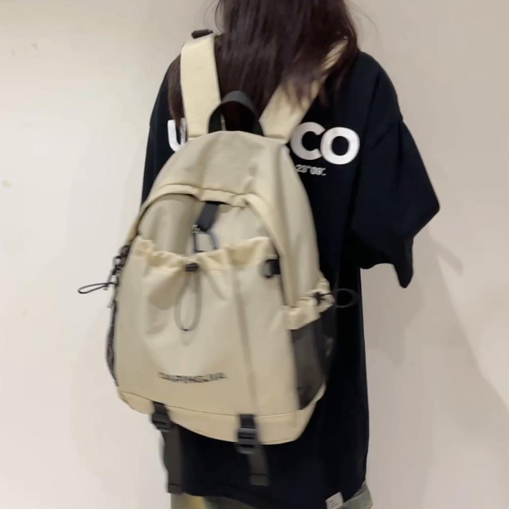 Student School Bag Women's Durable Backpack Men's Letter Print Backpack