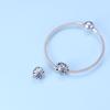 Bamoer Perlina con ciondolo in argento sterling 925 con loto in fiore per bracciali e collane originali da 3 mm, gioielli unici con temperamento elegante da donna