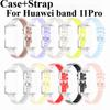 PC Case +Translucent Two Tone Silicone Band For Huawei band 11Pro 11ProNFC