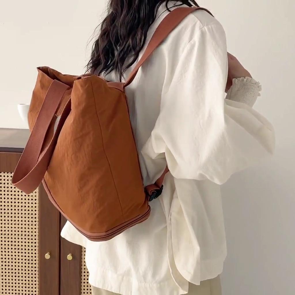 Multifunctional Nylon Bag Women's Lightweight Large Capacity Shoulder Tote Bag Multifunctional Backpack