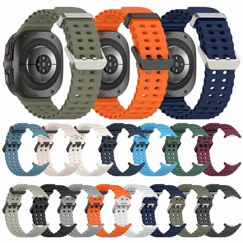Silicone Band for Samsung Galaxy Watch Ultra 47mm Ocean Strap Sports Wristband Accessories