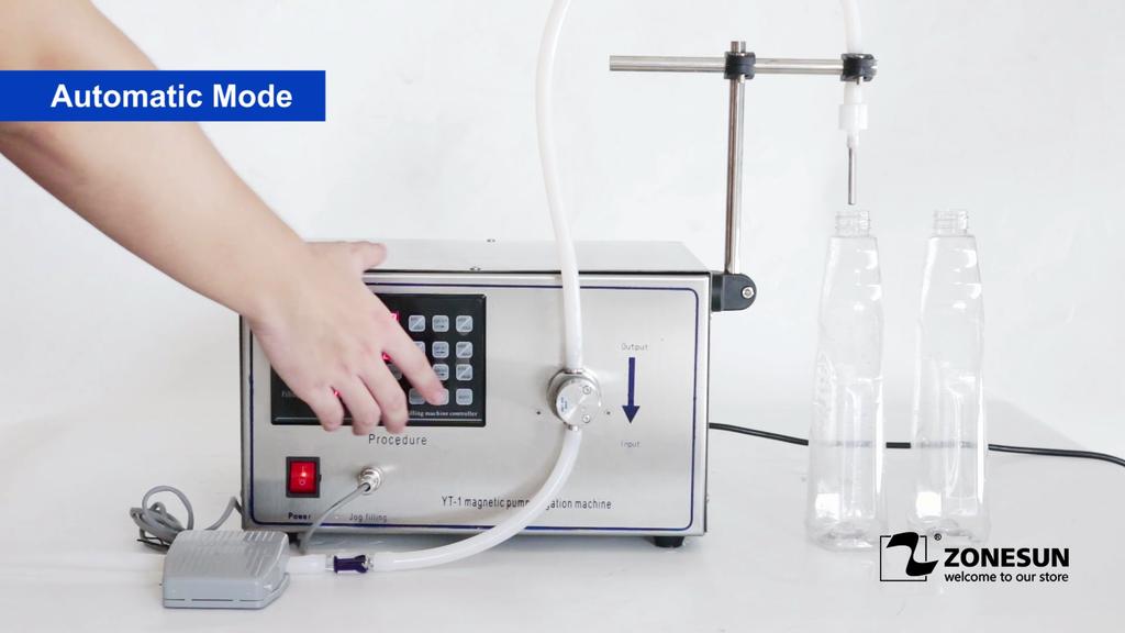 ZONESUN Liquid Filling Machine ZS-YG1 Single Head Magnetic Pump Water Beverage Juice Perfume Bottle Filler Supply 5-3000ml