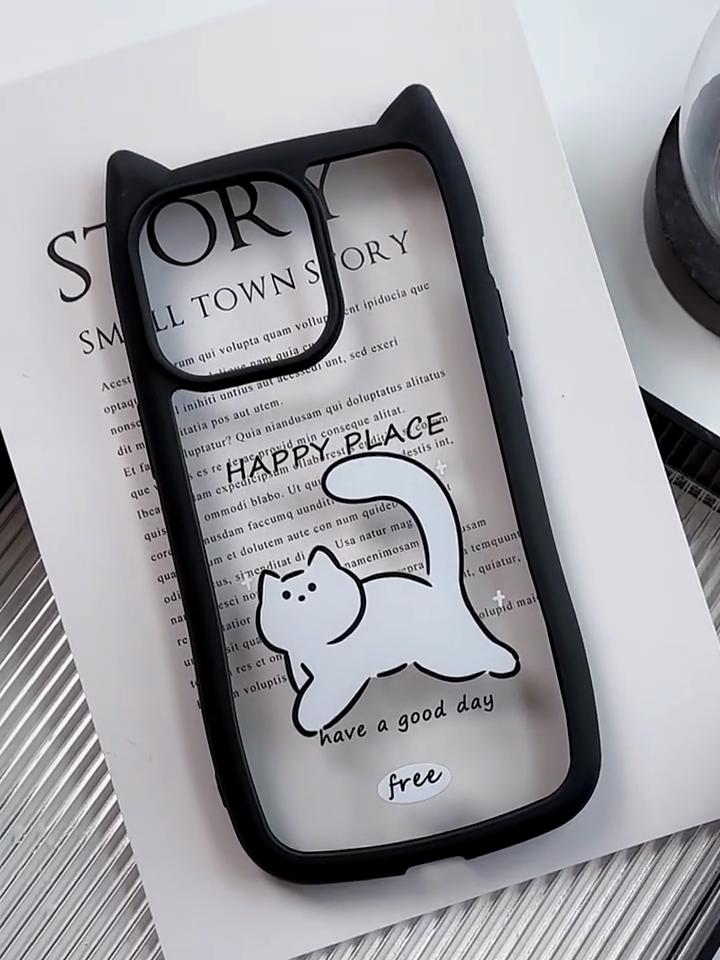 Cute Creative Cat Ear iPhone16 Phone Case Compatible and Suitable for iPhone15 14 13plus/12/11promax