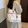 Womens Star Print Canvas Tote Bag Large Capacity Casual Shoulder Handbag Purse