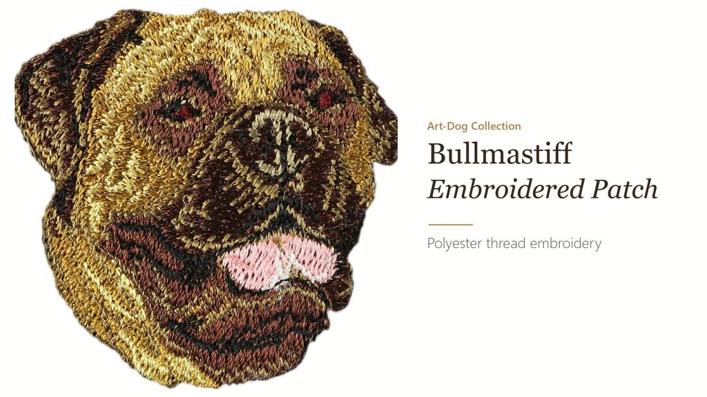 Bullmastiff – Dog-shaped patch, embroidered patch | Art-Dog
