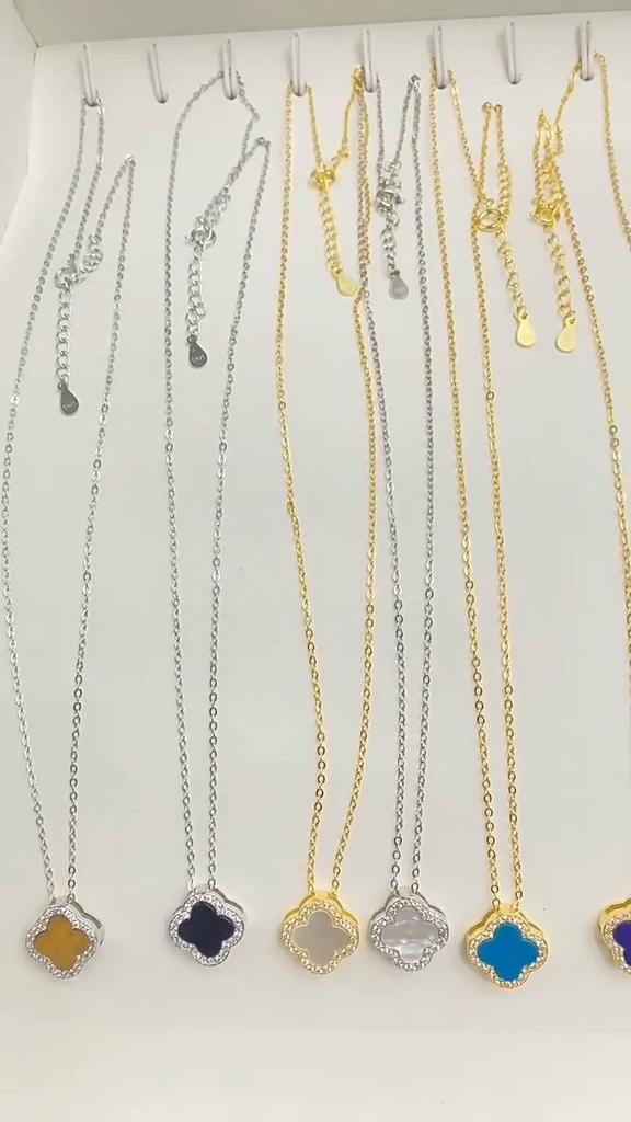 Elegant Openwork Four-leaf Clover Necklace - Women's High-end Pendant