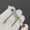 Beautiful 7 Chakra Pendant, 925 Sterling Silver Pendant, Handmade Pendant, Antique Pendant, 7 Chakra Gemstone Pendant, Party Wear Gift