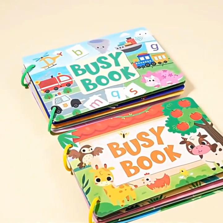 Quiet Book for Kids Dinosaur Animal Sticker Busy Book, Early Learning Educational Toy for Toddlers