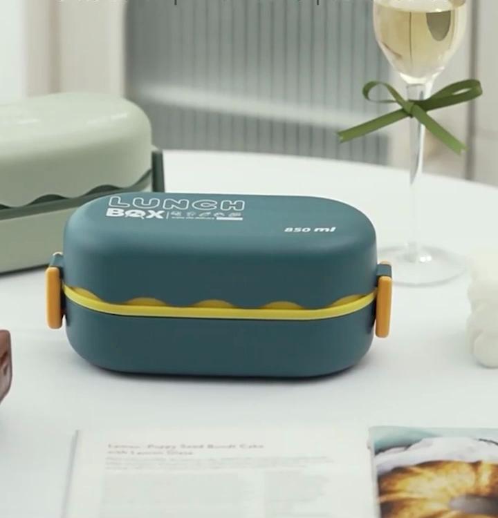 Caixa bento à prova d'água, boa vedação, camada dupla, grande capacidade, multifuncional, escola, crianças, almoço, recipiente de comida