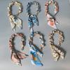 New Fashion Spring Summer Woman Handbag Accessory Part Chains Detachable Replacement Floral Silk Cotton Scarve Strap Women Chain