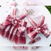 Yousheng Pet Chest Strap Set Plaid Pattern Dress-up Good Air Permeability Cats Dogs Vest Harness Leash Set Pet Supplies