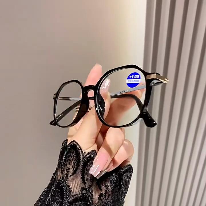 Neue trendige Mode-Lesebrille für Frauen und Männer, runde Computerbrille, Dioptrien, optische Korrekturgläser für die Fernsicht