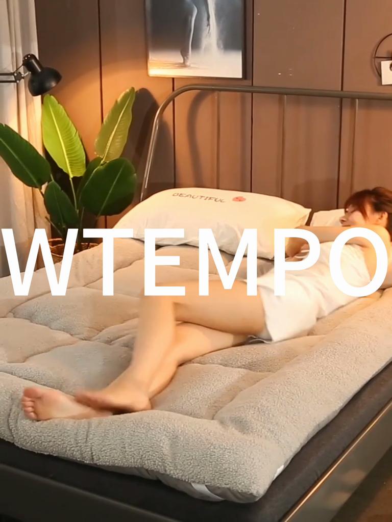 WTEMPO Lammeull Hjemmemadrass Vinter Tykket Varm Tatami Plysjpute Soverom Sovesal Hotell Enkelt- og Dobbeltpersoner Polstret Dyne
