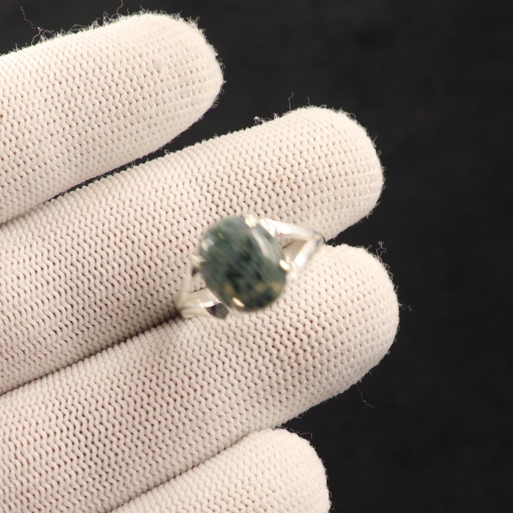Mosagaat Edelsteen 925 Sterling Zilver Dames Sieraden Handgemaakt Mooie Ring Voor Verjaardagscadeau RR-75-24