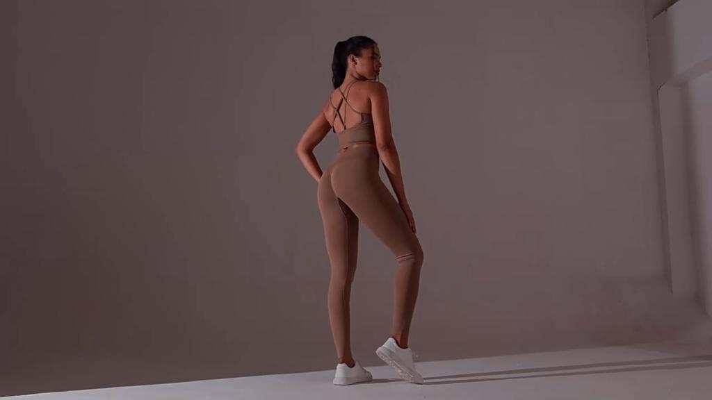 Nessaj Seamless Yoga Set Women Sports Outfit 2 Pieces Fitness Bra High Waist Leggings Running Workout Tracksuit