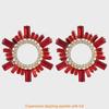 Vintage Art Deco Alloy Crystal Round Drop Earrings For Women Summer