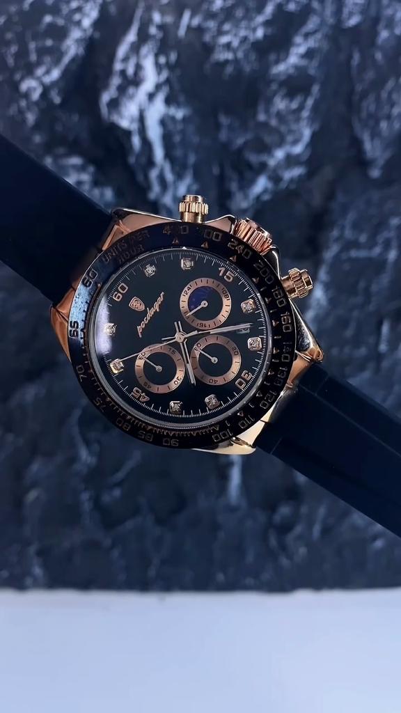 POEDAGAR Luxury Casual Top Brand Watch Business Sport Chronograph Date Luminous Waterproof Silicone Strap Watch Male reloj