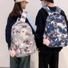 Men's Graffiti Backpack Women's Travel Backpack Double-Layer Large Capacity Lightweight Schoolbag For Students