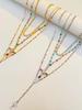 Cross Pendant Tassel Necklace Alloy Chain Layered Crystal Accent Gothic Collarbone Jewelry Unisex Gothic Style Religious Gift