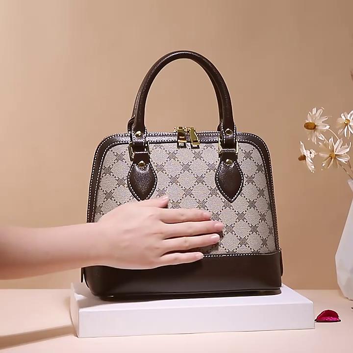 2023 Noua modă de vară Geantă cu un singur umăr, versatilă, cu imprimeu retro, capacitate mare